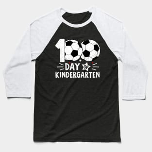 100 Days Of Kindergarten Teacher 100th Day Of School Soccer Baseball T-Shirt